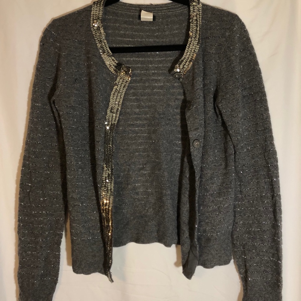 J. Crew grey / sequins sweater